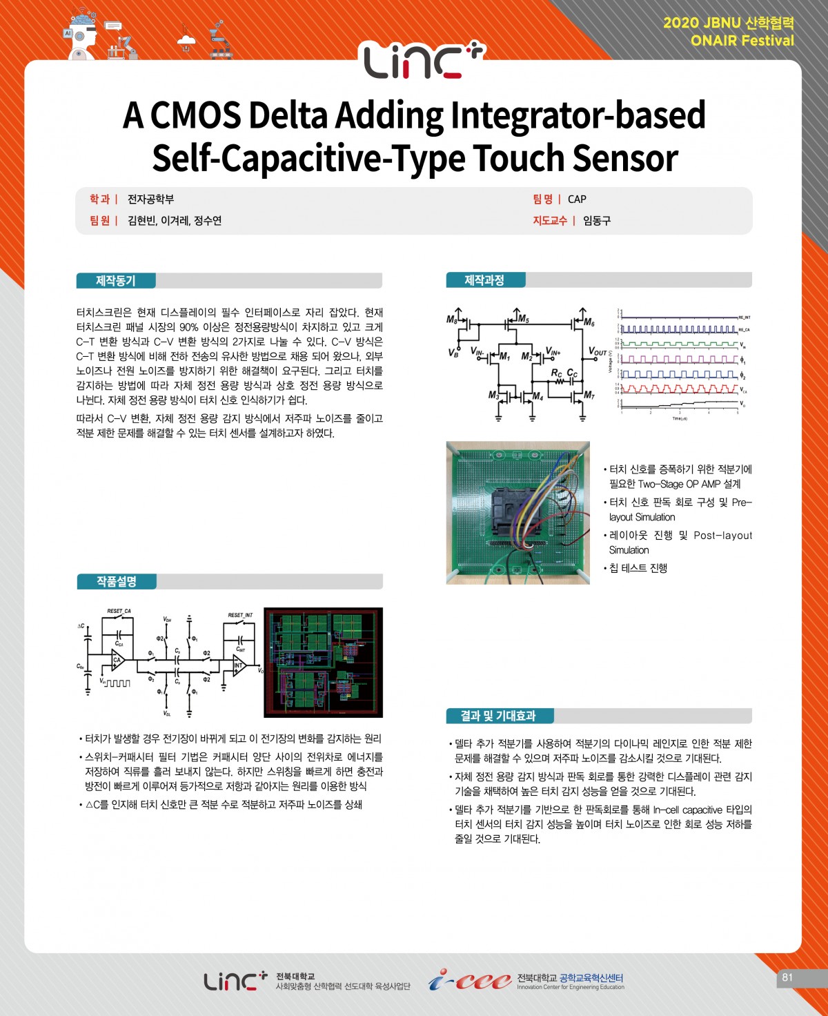 A CMOS Delta Adding Integrator-based Self-Capacitive-Type Touch Sensor