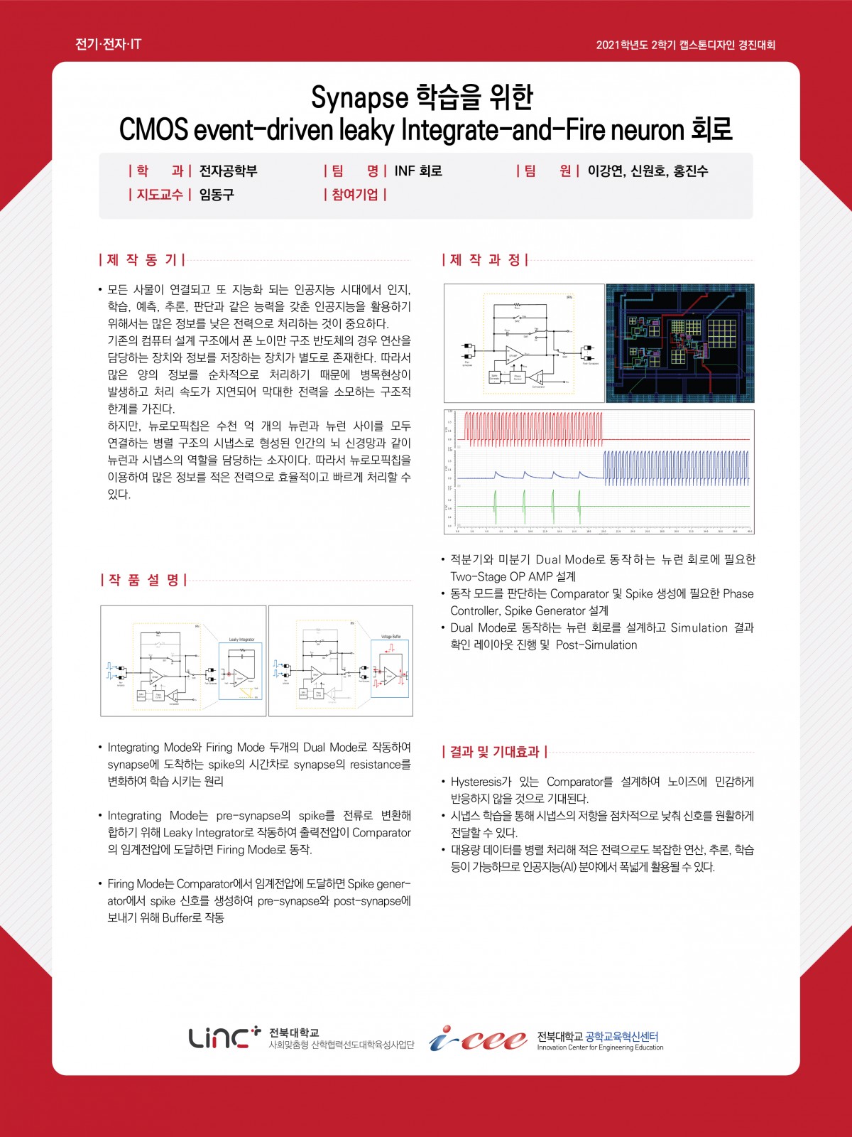 Synapse 학습을 위한 COMS event-driven leaky Integrate-and-Fire 회로