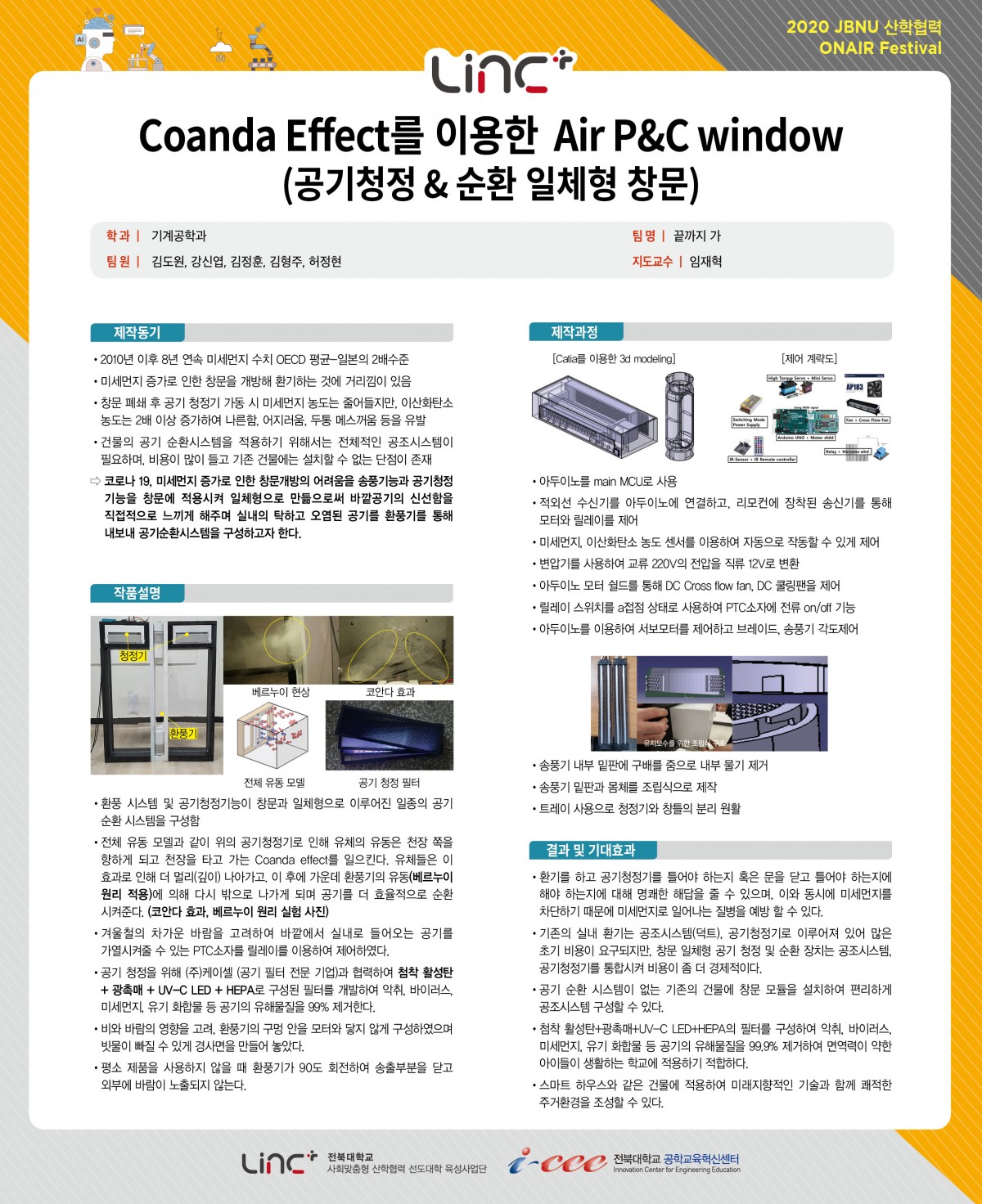 Coanda Effect를 이용한 Air P&C window(공기청정 & 순환 일체형 창문)