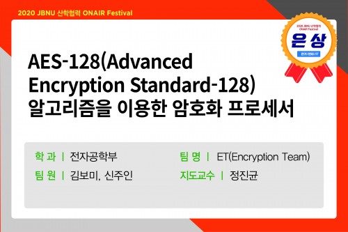 AES-128(Advanced Encryption Standard-128) 알고리즘을 이용한 암호화 프로세서