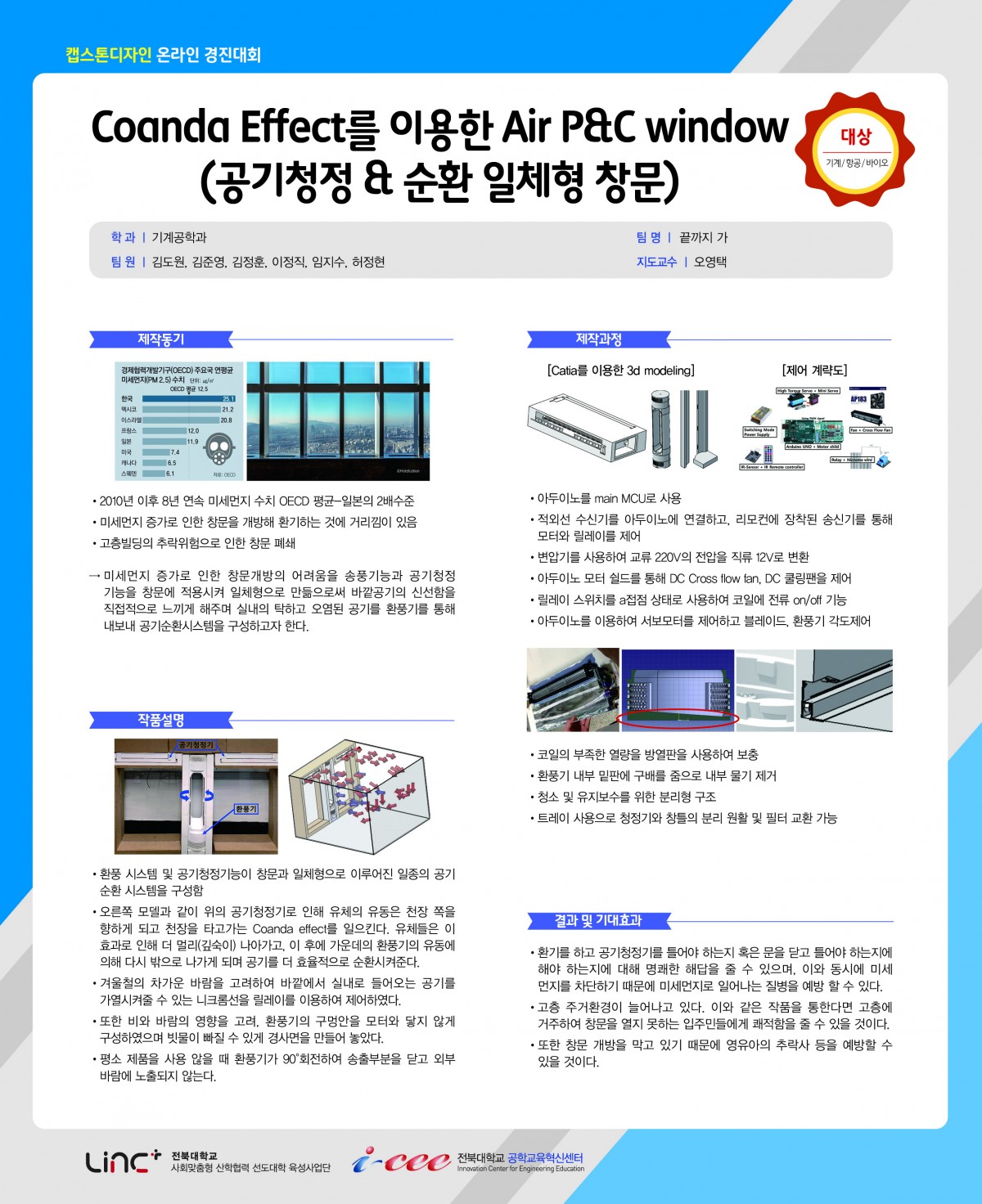 Coanda Effect를 이용한 Air P&C window(공기청정 & 순환 일체형 창문)